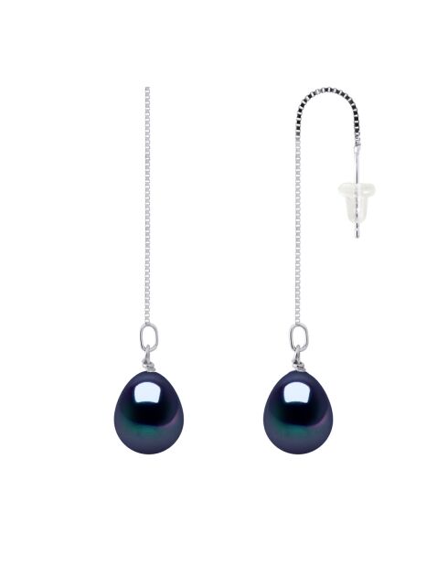 ICONICI orecchini in argento nero Tahiti
