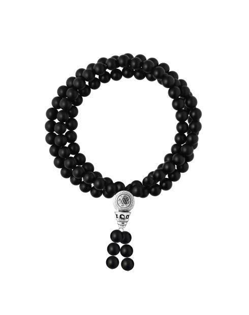 Schwarzes SERENITY-Silberarmband