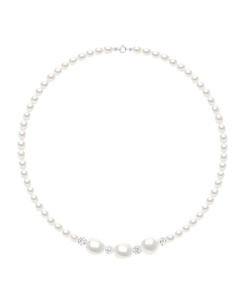 Collana SUNNY PEARLS in argento bianco naturale