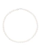 CLASSIC PEARLS natuurlijke witzilveren halsketting