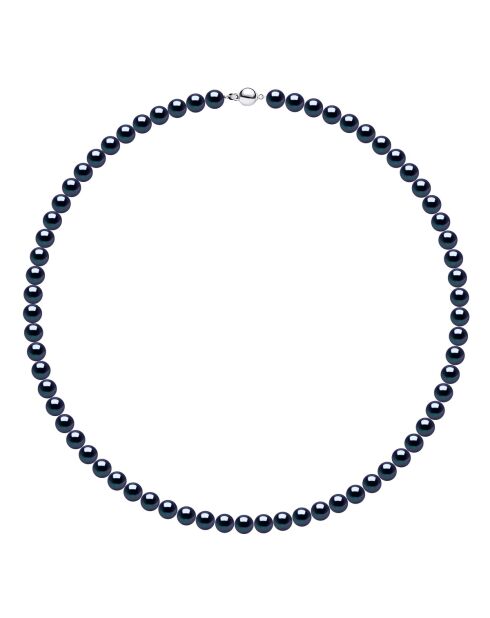 Tahiti CLASSIC PEARLS zwarte zilveren ketting