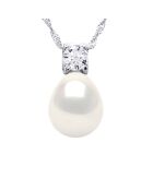 Collar de plata blanca natural SUNNY PEARLS