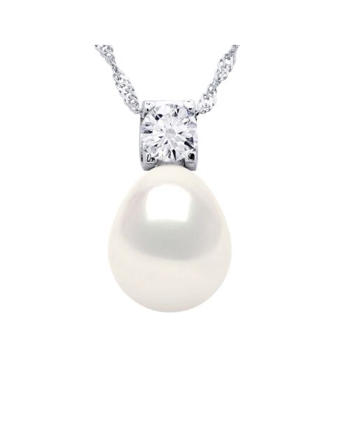 Collana SUNNY PEARLS in argento bianco naturale