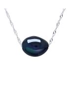 Collier en argent FOR EVER noir Tahiti