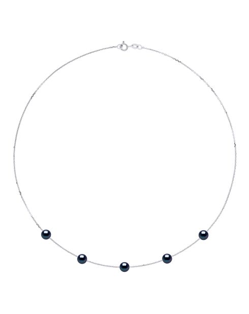 Collana FOR EVER nera in argento Tahiti