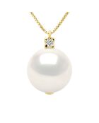 FOREVER LOVE natuurlijke wit-geelgouden halsketting
