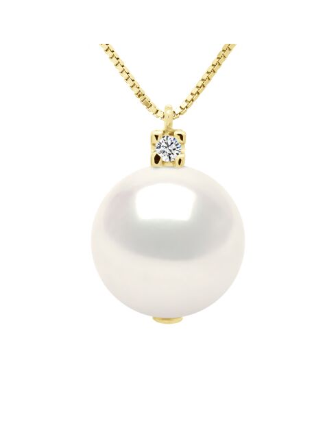 FOREVER LOVE natuurlijke wit-geelgouden halsketting