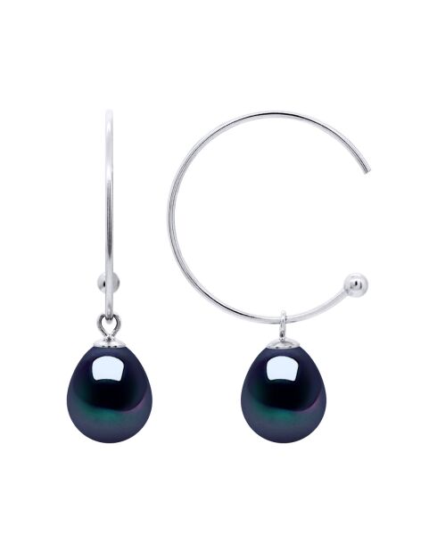 ICONICI orecchini in argento nero Tahiti