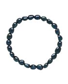 Tahitianisches schwarzes LIENS D'AMOUR Silberarmband