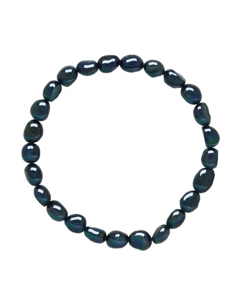 Tahitiaanse zwarte LIENS D'AMOUR zilveren armband