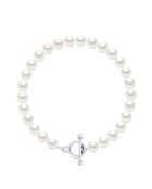 CLASSIC PEARLS natuurlijke parelwitte zilveren armband