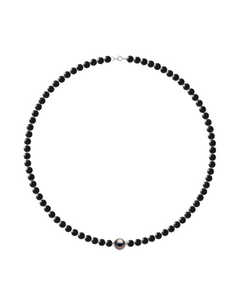Collier en argent PRINCE DU PACIFIQUE noir