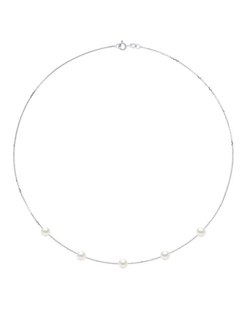 Collier en argent FOR EVER blanc naturel