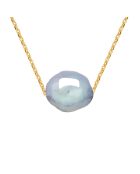 FOREVER LOVE parelgrijze geelgouden halsketting