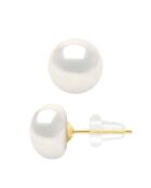 Boucles d'Oreilles en or jaune JOAILLERIE blanches naturelles