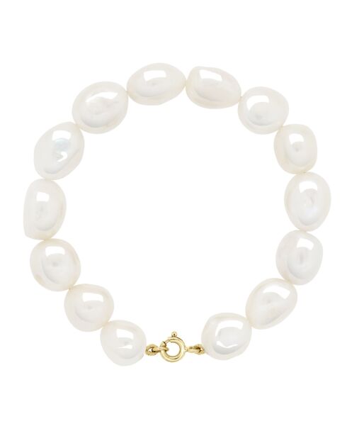 CLASSIC HERITAGE natuurlijke wit-geelgouden armband