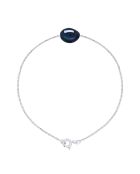 FOREVER LOVE zwarte Tahiti witgouden armband