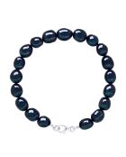 CLASSIC PEARLS zilveren armband zwart Tahiti