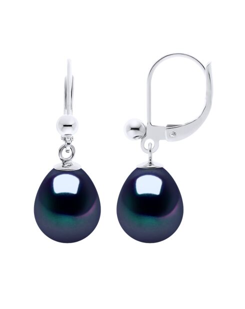 ICONICI orecchini in argento nero Tahiti