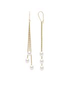Boucles d'Oreilles en or jaune JOAILLERIE blanches naturelles