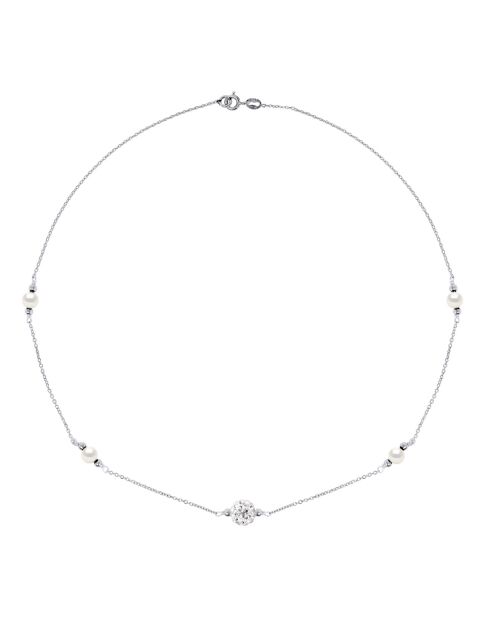 Collana SUNNY PEARLS in argento bianco naturale