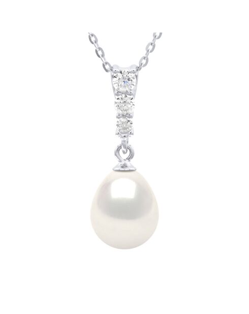 Collier en argent FOR EVER blanc naturel