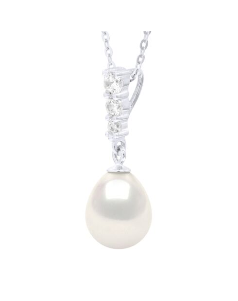 Collier en argent FOR EVER blanc naturel