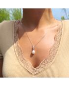 Collier en argent FOR EVER blanc naturel