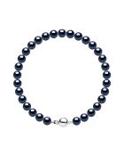 CLASSIC PEARLS zilveren armband zwart Tahiti