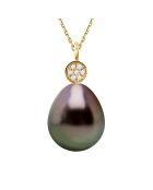 Geelgouden ketting zwarte sieraden Tahiti