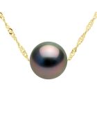 Geelgouden ketting zwarte sieraden Tahiti
