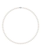 CLASSIC PEARLS natuurlijke parelwitte zilveren ketting