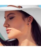 Boucles d'Oreilles en argent EMBLÉMATIQUES noires Tahiti