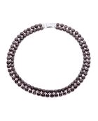Collier en argent PERLISSIMA noir Tahiti