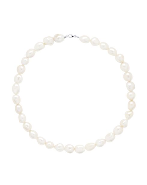 Collier en argent CLASSIC PEARLS blanc naturel