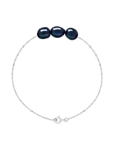 Bracciale FOR EVER nero in argento Tahiti