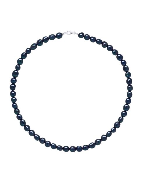 Tahiti CLASSIC PEARLS zwarte zilveren ketting