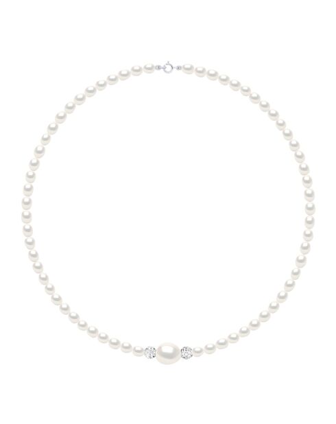Collar de plata blanca natural SUNNY PEARLS