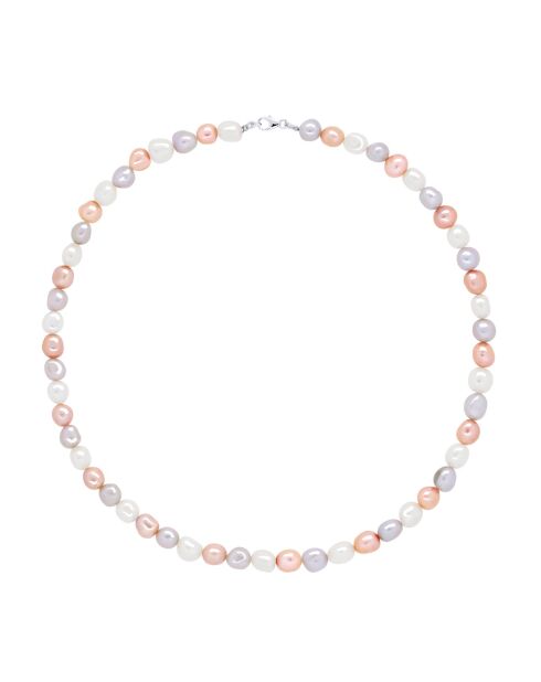 Collar de plata MULTICOLOR CLASSIC PEARLS