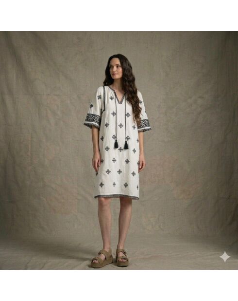 LARAS Beige jurk