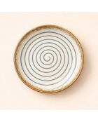 Juego de 6 platos de sopa en espiral azules, 22 cm