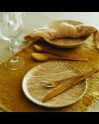 Lot 6 assiettes à dessert savane beiges - 20cm