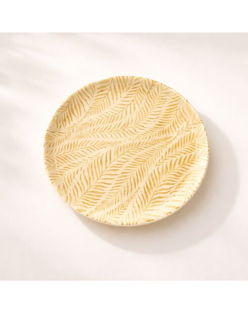 Lot 6 assiettes à dessert savane beiges - 20cm