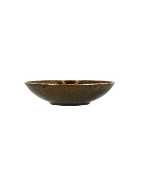 Juego de 6 platos con forma de volcán marrones, 21 cm