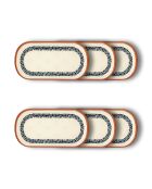 Set di 6 piatti ovali Amatxi bianchi - 30 cm