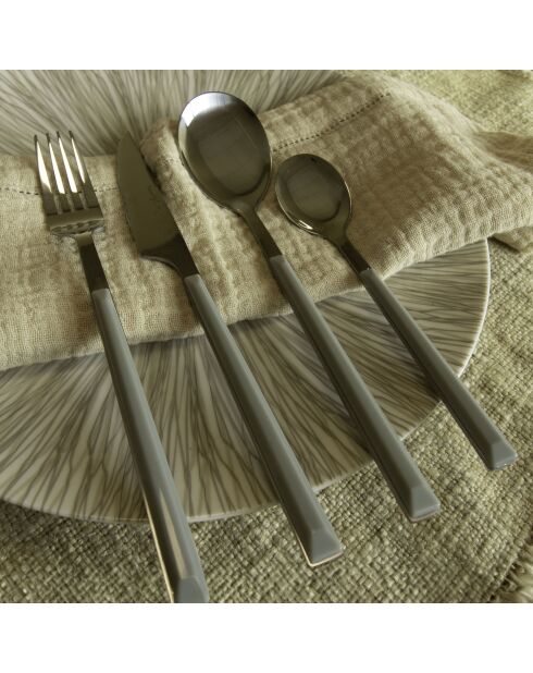 Set posate Colorama grigio - 24 pezzi