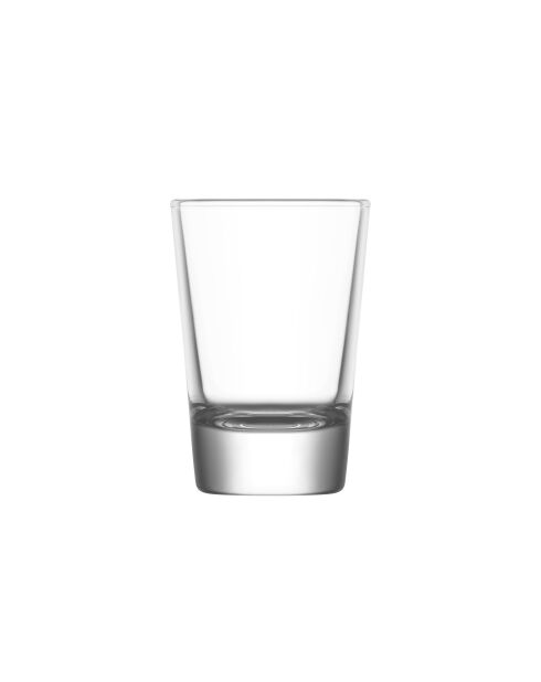 Lot de 6 shooters Boston transparents - 6,2 cl