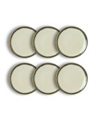 Set di 6 piatti da dessert Atom beige - 20 cm