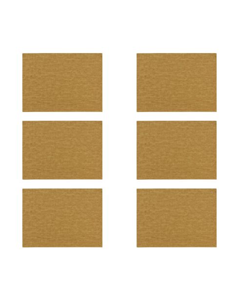 Set aus 6 braunen ICA-Tischsets — 43x30 cm