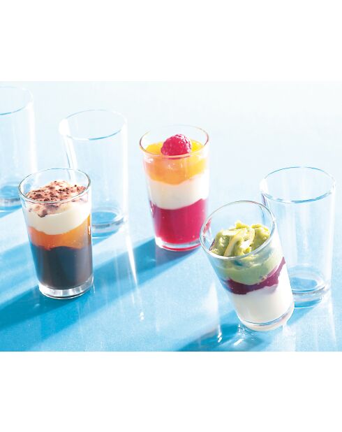 Lot de 6 verres modèle Narok en verre transparents - 10 cl
